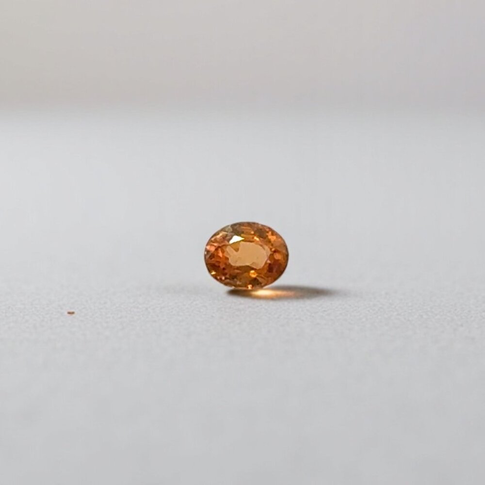 0.61 Carat Oval Spessartite Garnet Gemstone - Live Show Listing